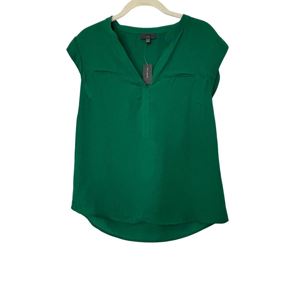 The Limited Sleeveless Blouse Small Emerald Green Minimalist Workwear NWT